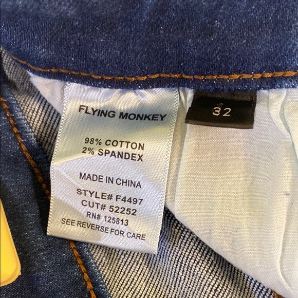 Flying Monkey Distressed Straight Leg Stretch Jean - Picture 2 of 7